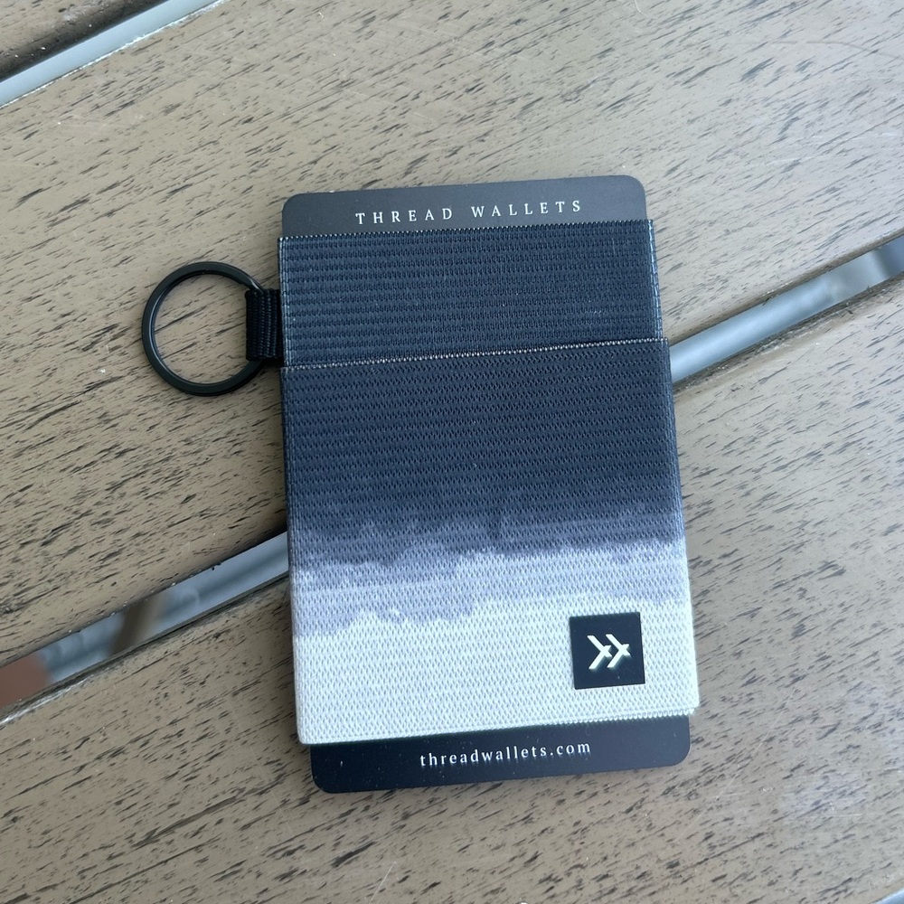 Thread Wallets - "Dusty" Black & White Elastic Wallet/Card Holder